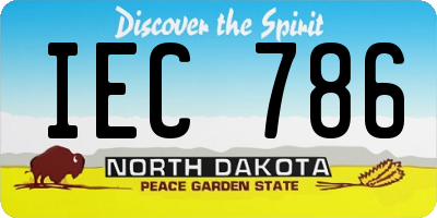 ND license plate IEC786