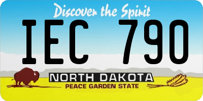 ND license plate IEC790