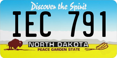 ND license plate IEC791