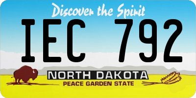 ND license plate IEC792