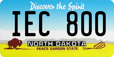 ND license plate IEC800