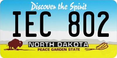 ND license plate IEC802
