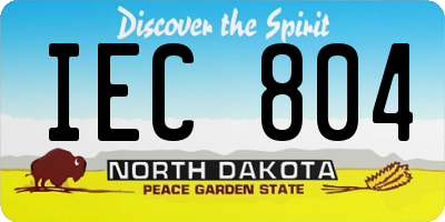ND license plate IEC804