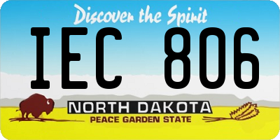 ND license plate IEC806