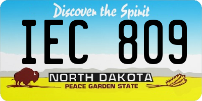 ND license plate IEC809
