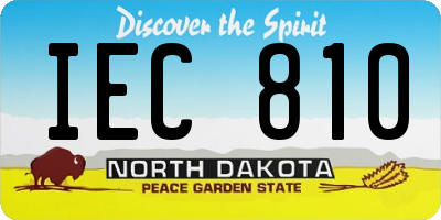 ND license plate IEC810