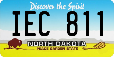ND license plate IEC811