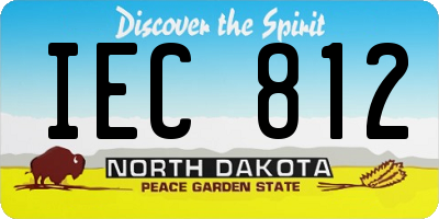 ND license plate IEC812