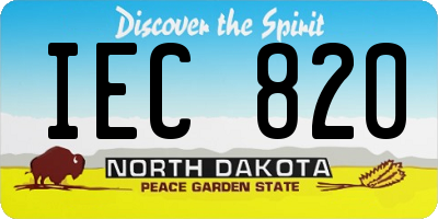 ND license plate IEC820