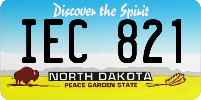 ND license plate IEC821