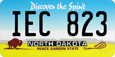 ND license plate IEC823