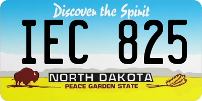 ND license plate IEC825