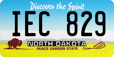 ND license plate IEC829