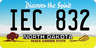 ND license plate IEC832