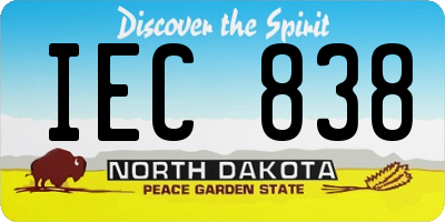 ND license plate IEC838