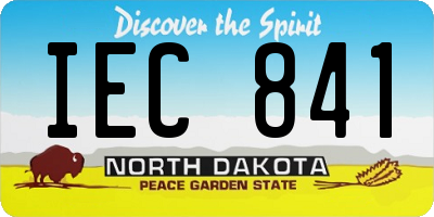 ND license plate IEC841