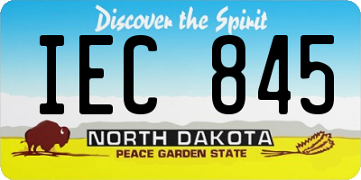 ND license plate IEC845