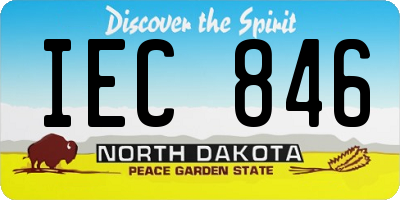 ND license plate IEC846