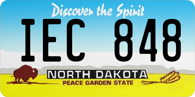 ND license plate IEC848