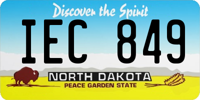 ND license plate IEC849
