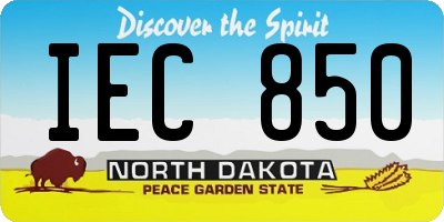 ND license plate IEC850