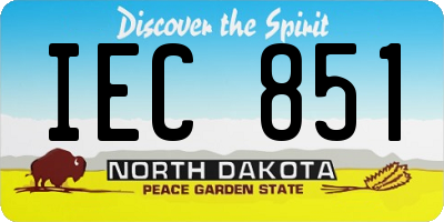 ND license plate IEC851