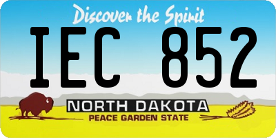 ND license plate IEC852