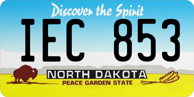 ND license plate IEC853
