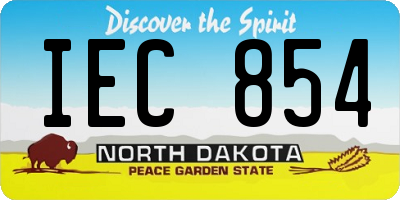 ND license plate IEC854