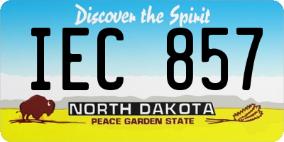 ND license plate IEC857