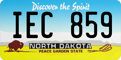 ND license plate IEC859