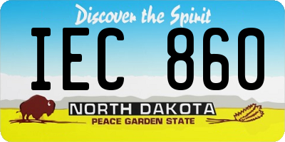 ND license plate IEC860