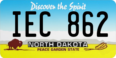 ND license plate IEC862