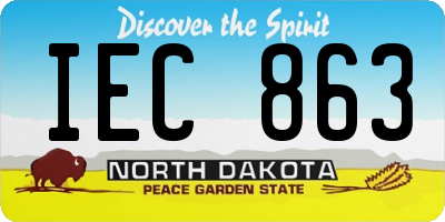 ND license plate IEC863
