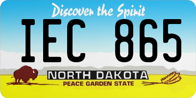 ND license plate IEC865