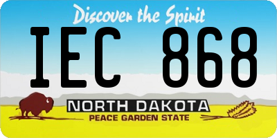 ND license plate IEC868