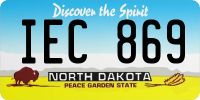 ND license plate IEC869