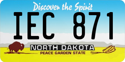 ND license plate IEC871