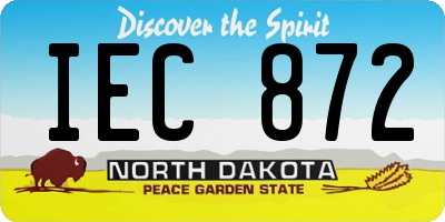 ND license plate IEC872