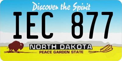 ND license plate IEC877