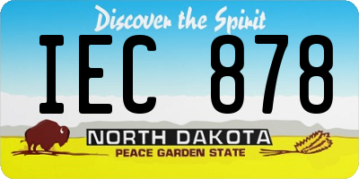 ND license plate IEC878