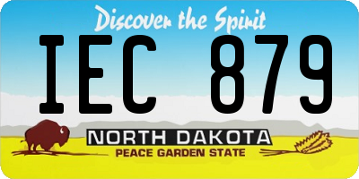 ND license plate IEC879
