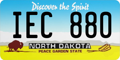 ND license plate IEC880