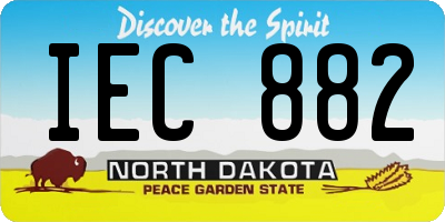ND license plate IEC882