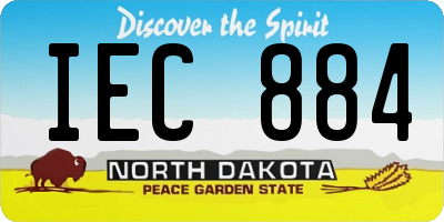 ND license plate IEC884