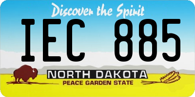 ND license plate IEC885