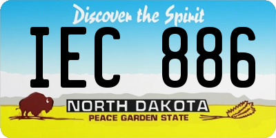 ND license plate IEC886