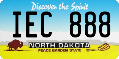 ND license plate IEC888