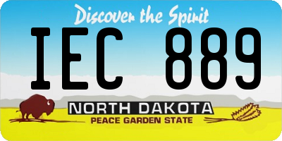ND license plate IEC889