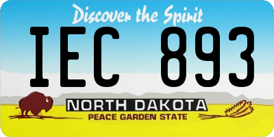 ND license plate IEC893